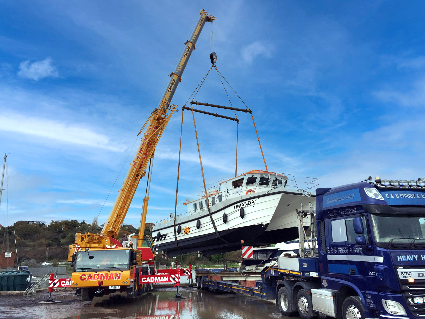 Hot Tub Crane Hire Boat Cranes Caravan Installation