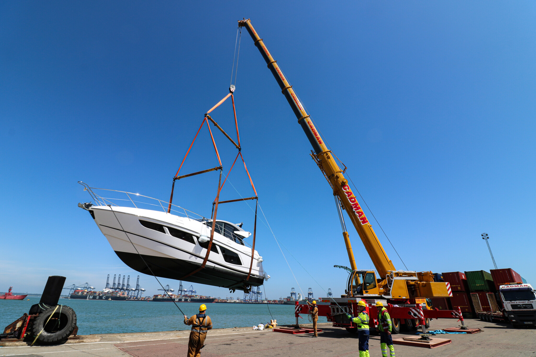Boat Crane Hot Tub Crane Hire Cadman Cranes