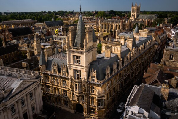An aerial view of Cambridge university