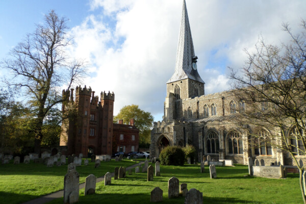 A church in Suffolk on a spring day
