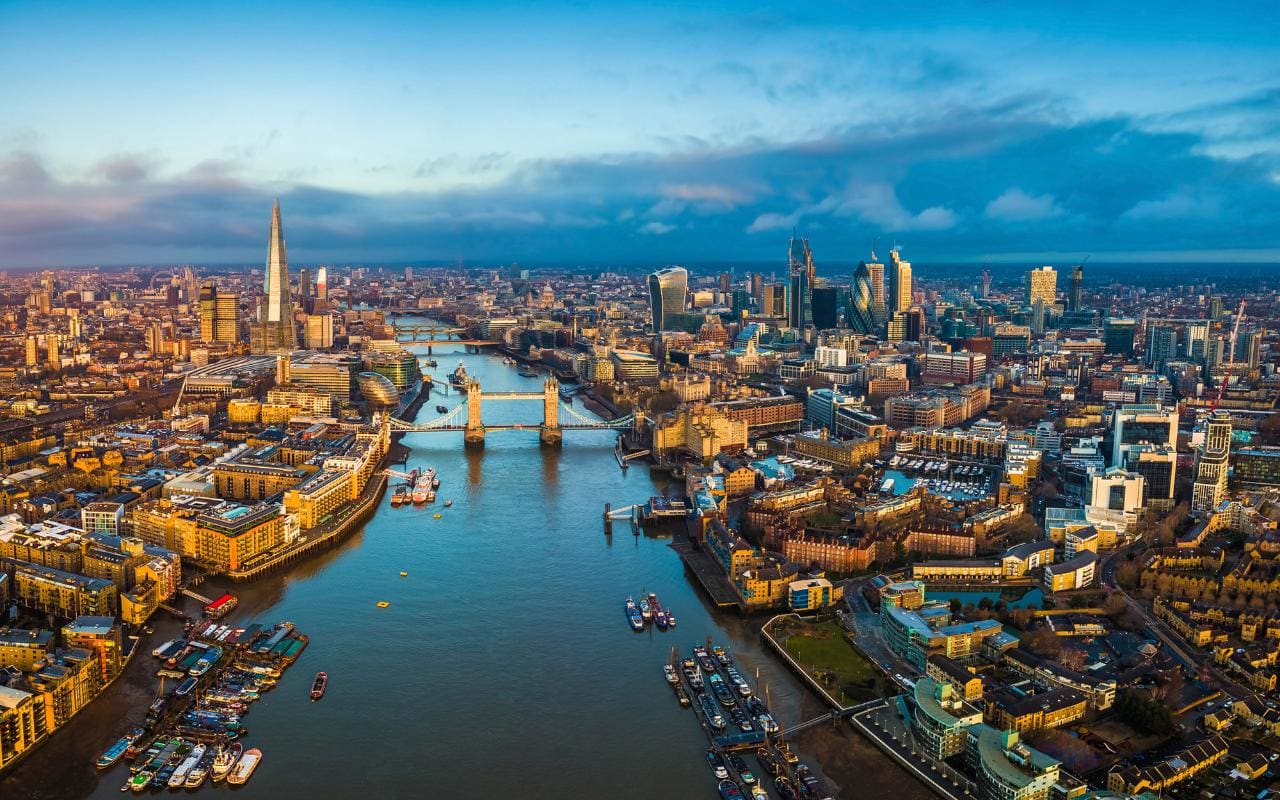 London Thames Aerial View